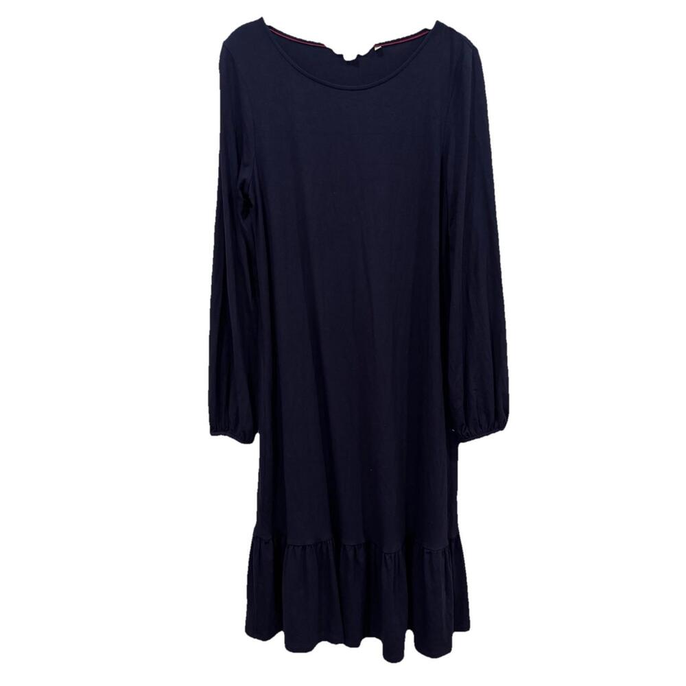 Women’s Biden Blue Dress Midi Ruffle Hem Size US 8R